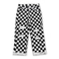 Black checked hole baby boy jeans