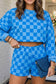 LAS Plaid Checkered Elastic Waist Active Lounge Set (S-XL)