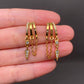 Zircon Fringe 18K Gold Plated S.Steel Stud Earrings - FGS
