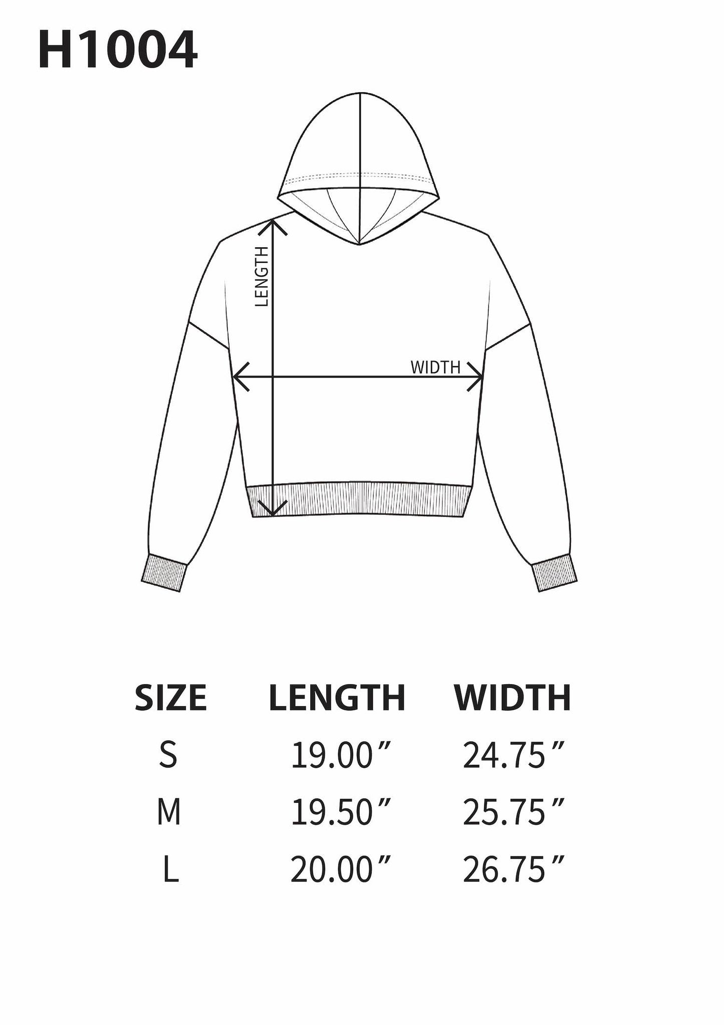 H1004 Premium Blank Cropped Hoodie