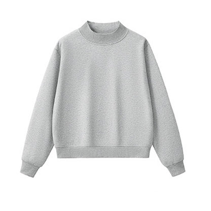 Unisex Cozy Fleece Half-High Neck Sweatshirt