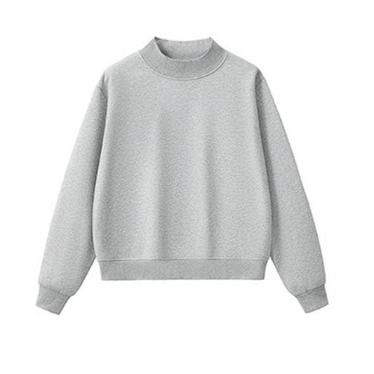 Unisex Cozy Fleece Half-High Neck Sweatshirt