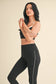 Piping Detail Crop Tank and Leggings Set