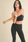 Piping Detail Crop Tank and Leggings Set