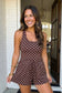 LAS Polka Dot Halter Tank Drawstring Shorts Set (S-XL)