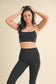 Piping Detail Crop Tank and Leggings Set