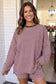 LAS Striped Oversized Pocket Crew Neck Lounge Set (S-XL)