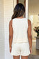 LAS Stitched Detail Loose Tank Top 2pcs Short Set (S-XL)