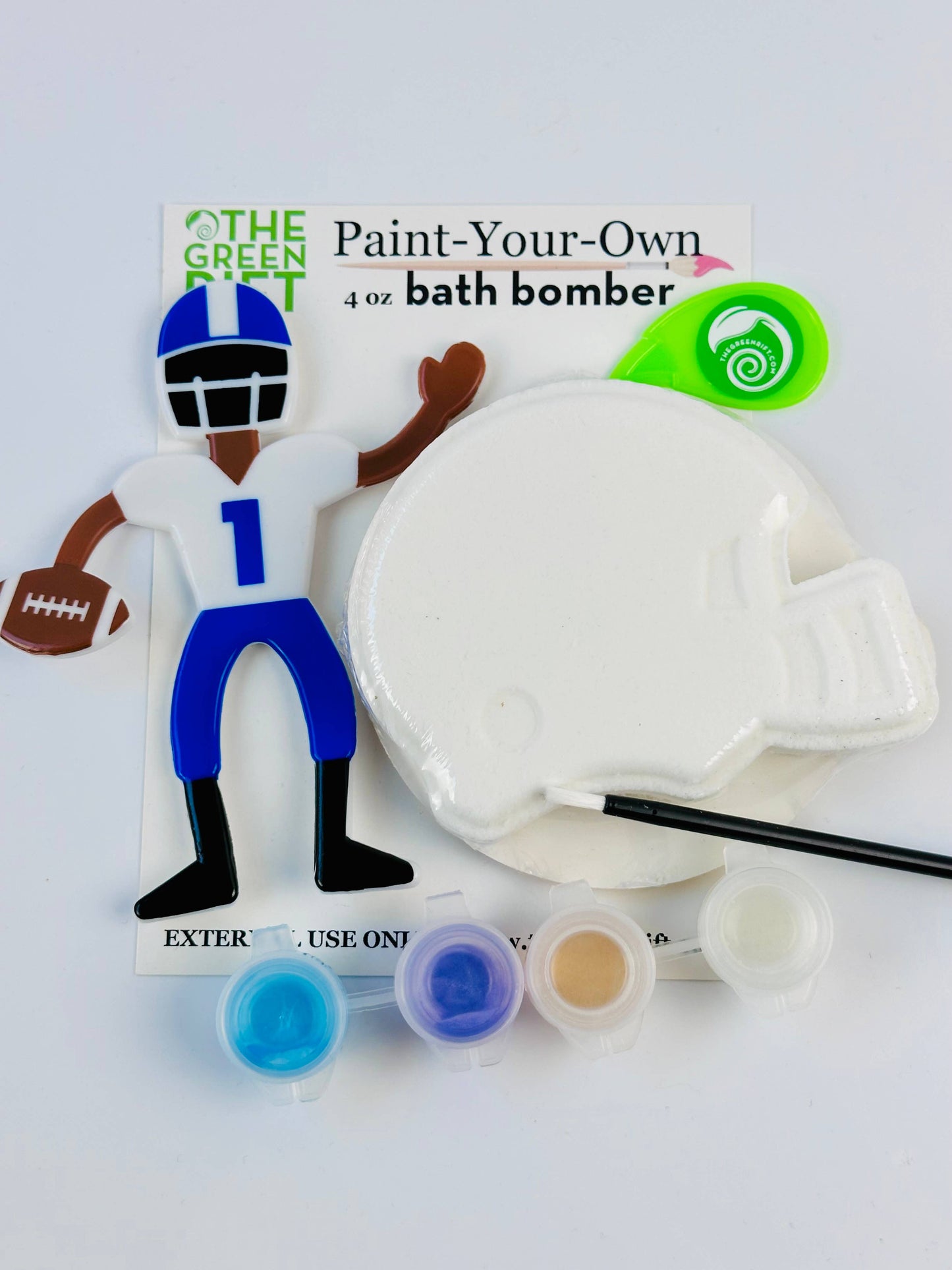 Football Helmet Bath Bomb Paint-Your-Own Set