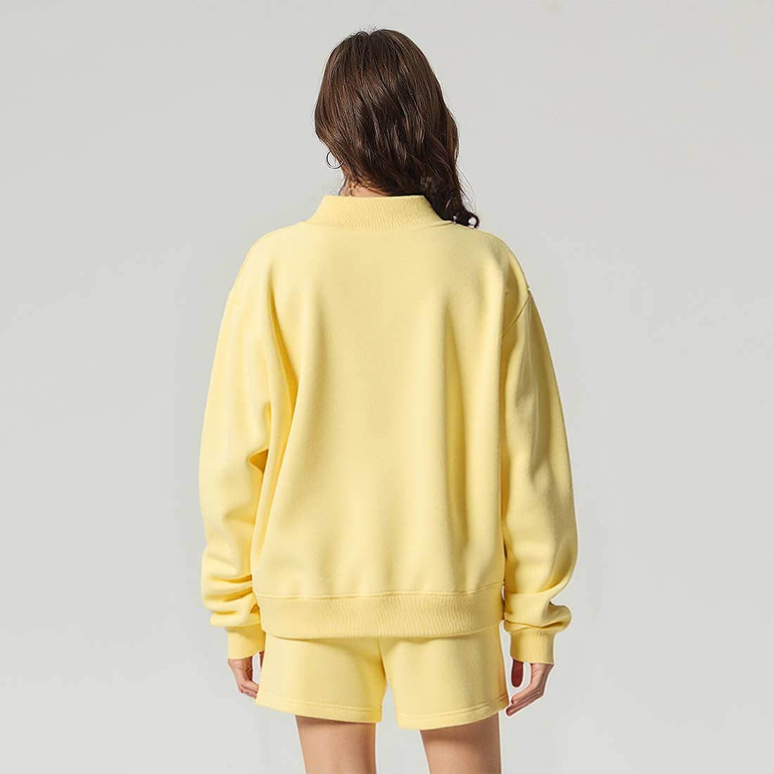 Unisex Cozy Fleece Half-High Neck Sweatshirt