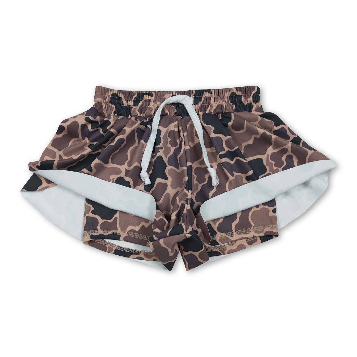 Black bow kids girls summer active shorts