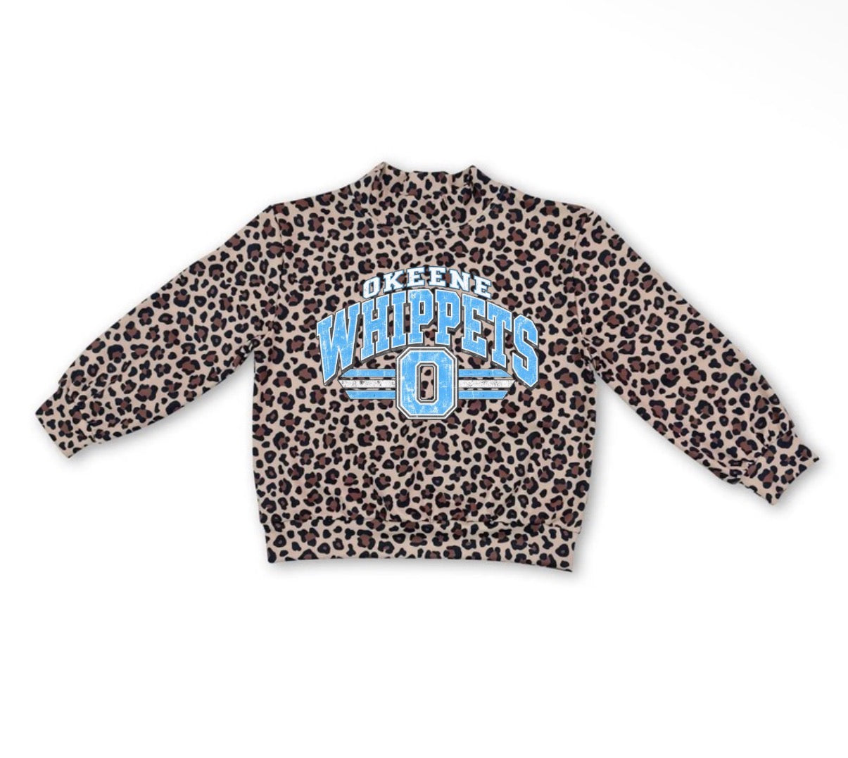 Custom Leopard Mock Neck Kids