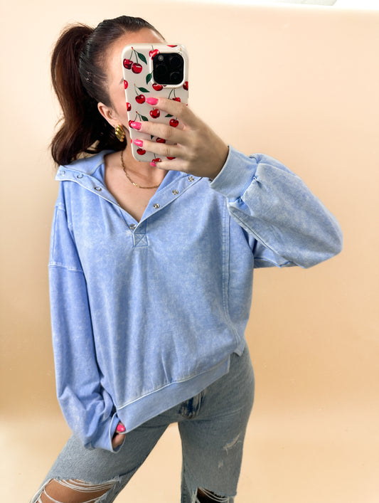Acid Washed Whippet Pullover