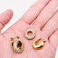 Cubic Zirconia Donut Design Huggie Earrings - FGS