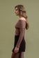 FOLD OVER OFF THE SHOULDER LONG SLEEVE KNIT TOP