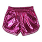 Blue elastic waist kids girls summer shorts