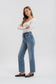 SCOOP NECK LONG SLEEVE HENLEY KNIT TOP: IVORY