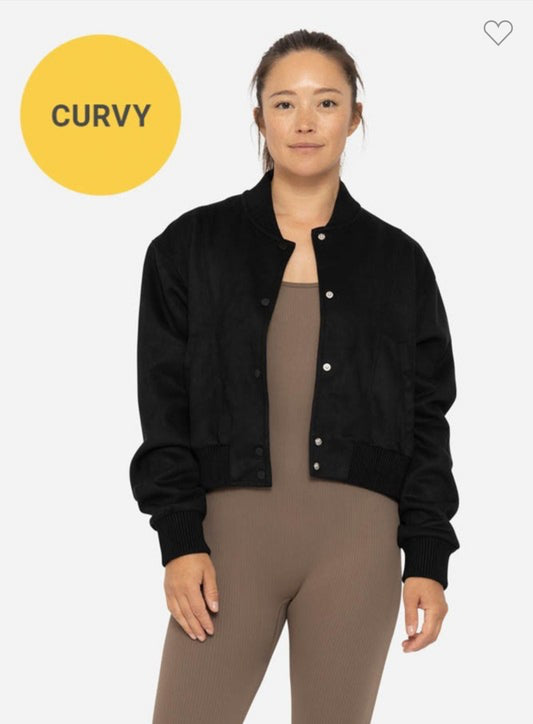 Suede Bomber Jacket