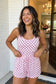 LAS Polka Dot Halter Tank Drawstring Shorts Set (S-XL)
