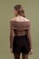 FOLD OVER OFF THE SHOULDER LONG SLEEVE KNIT TOP