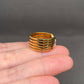 Zircon 18K Gold Plated Stainless Steel Open Ring - FGS