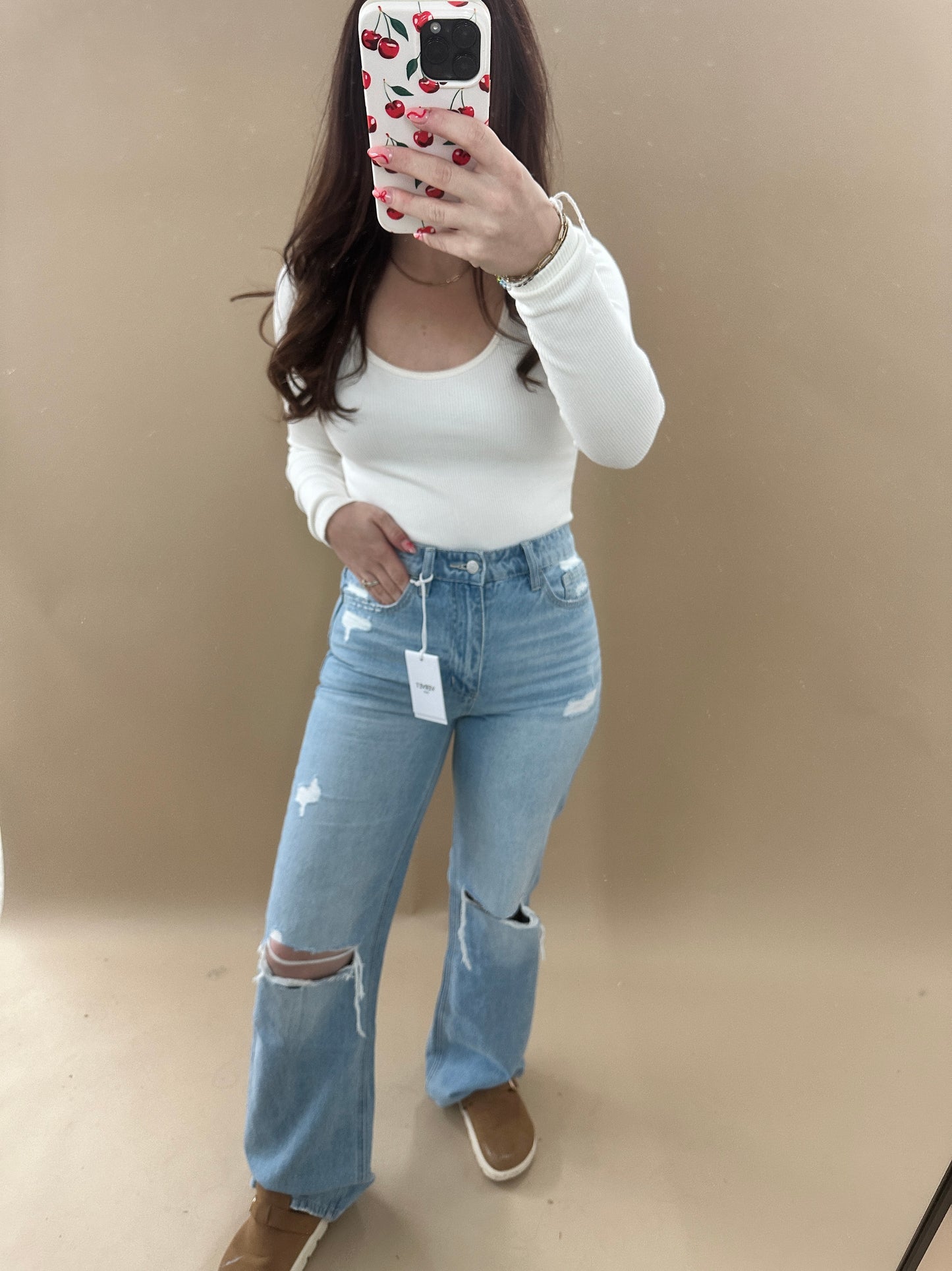 90'S VINTAGE SUPER HIGH RISE FLARE JEANS T5346