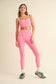 Piping Detail Crop Tank and Leggings Set