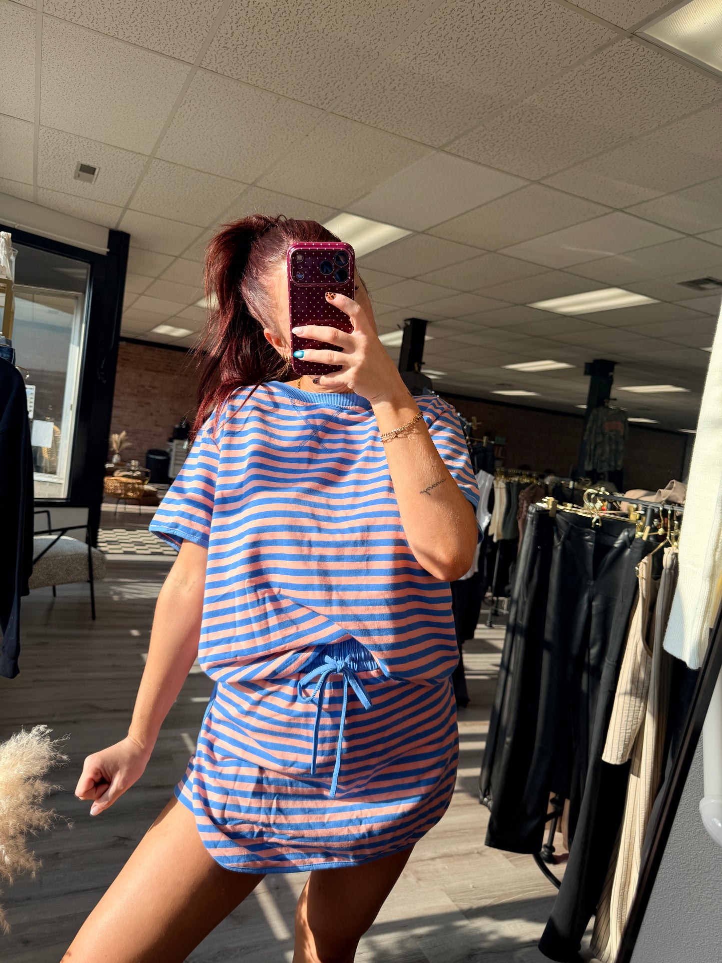 Striped Skort Set