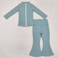 8 Colors Sibling Baby Girls Yoga Active Wear Jackets Pants 2pcs Work Outfits Sets