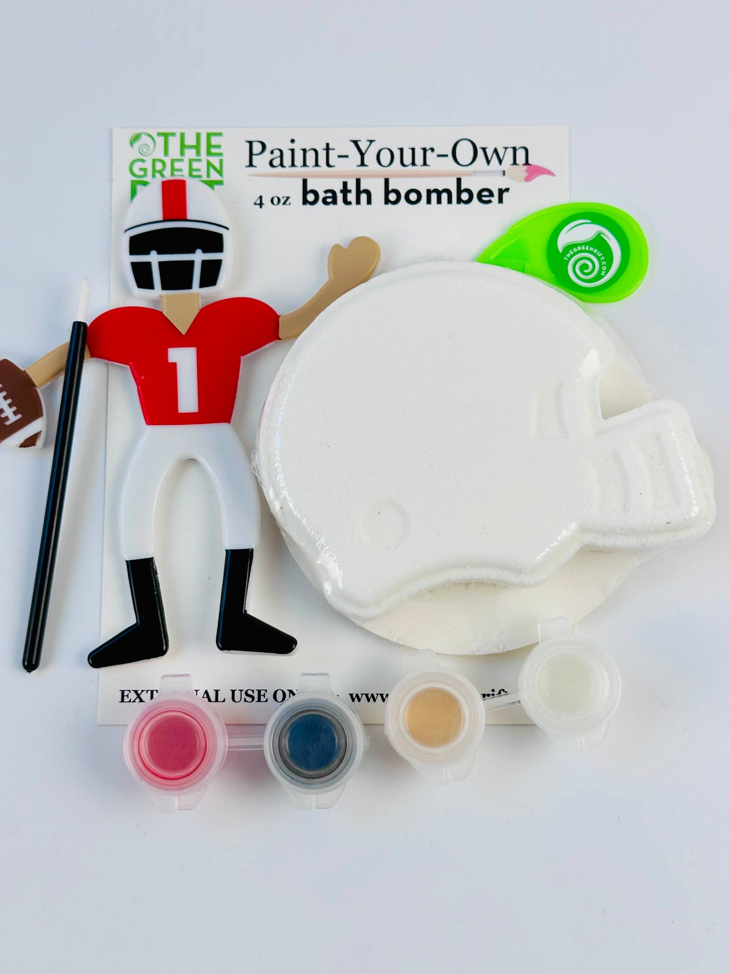 Football Helmet Bath Bomb Paint-Your-Own Set