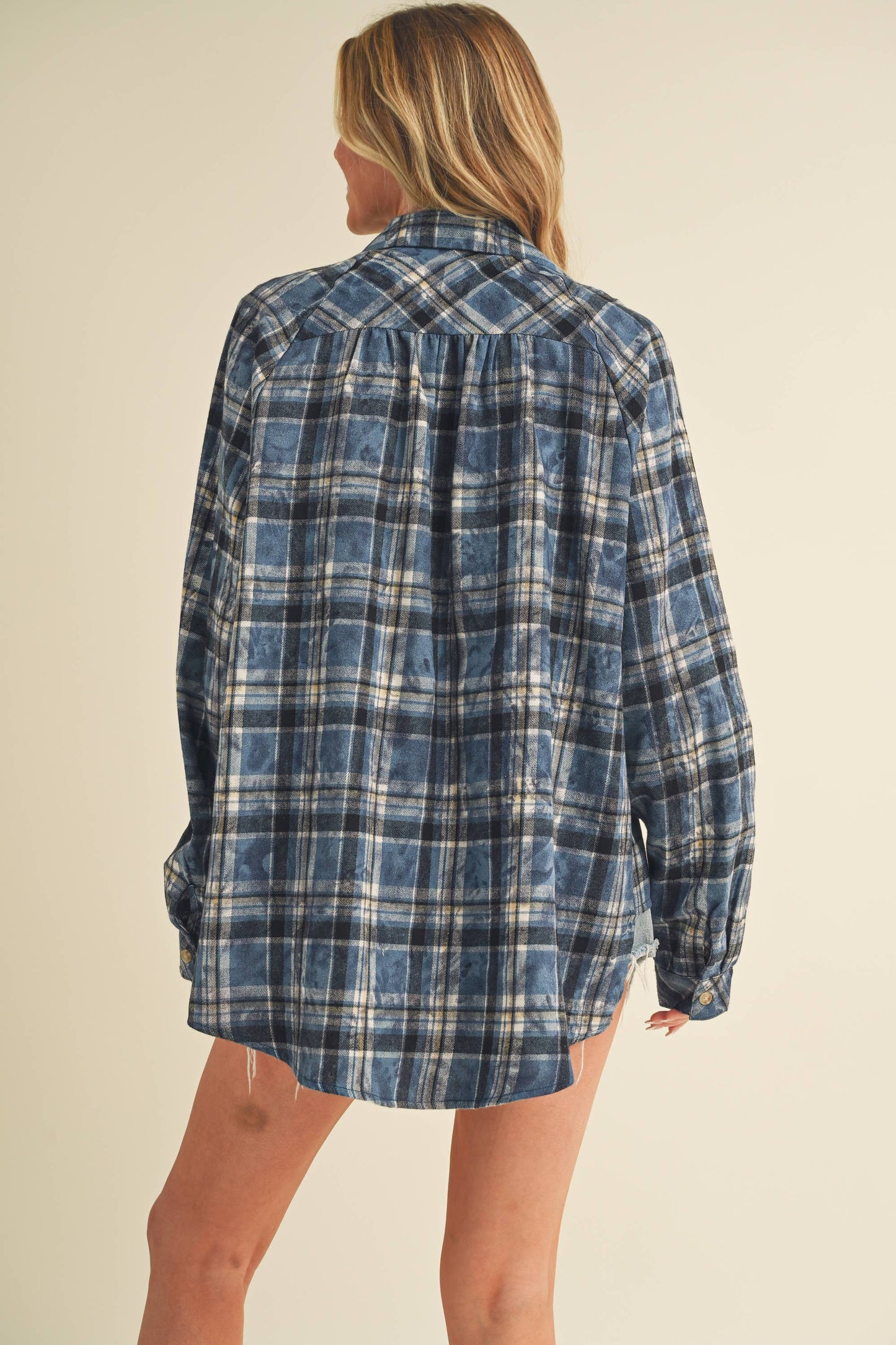 Laura Plaid Washed Flannel Shirt