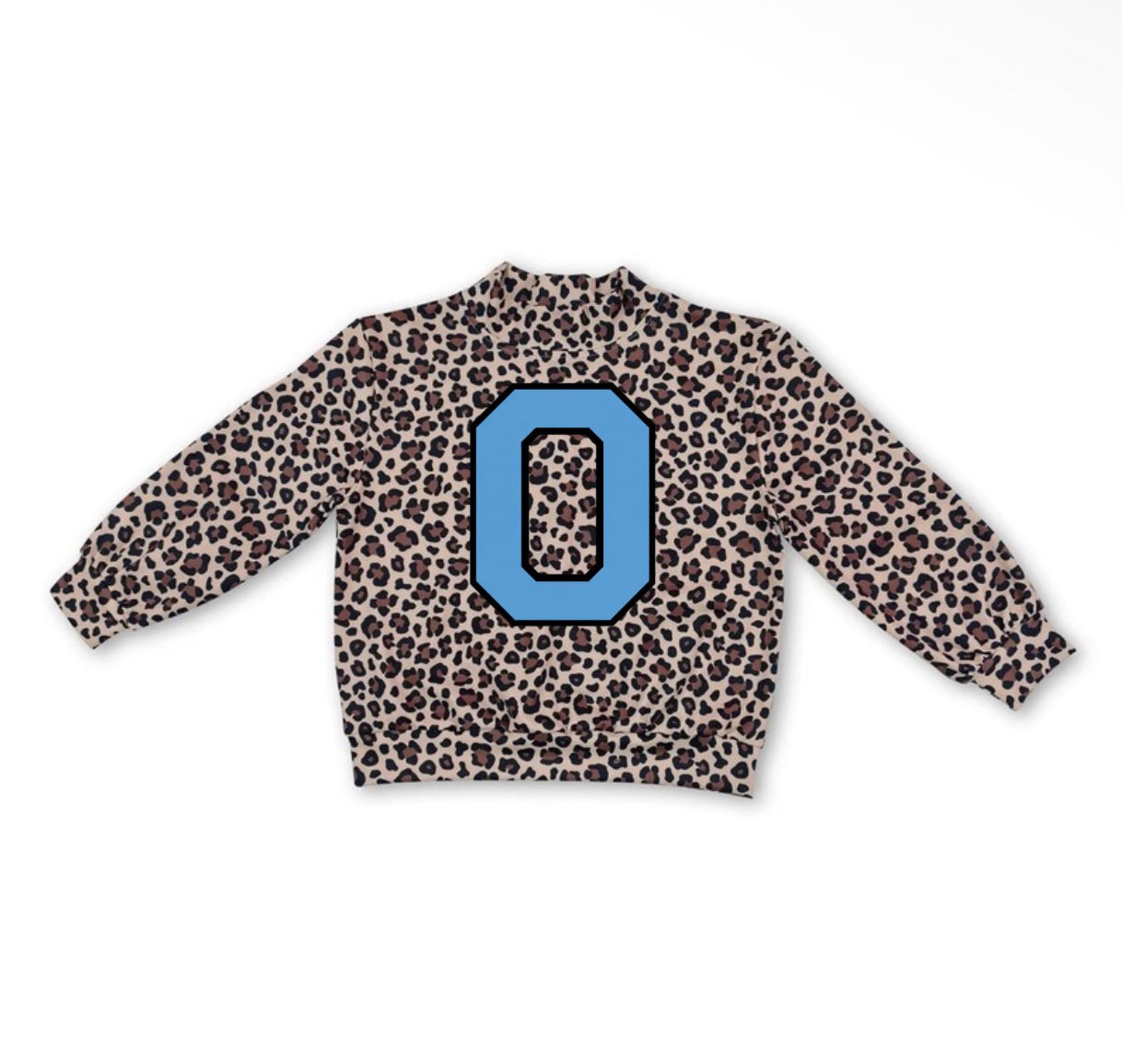 Custom Leopard Mock Neck Kids