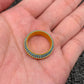 Full Blue Zircon 18K Gold Plated S.Steel Ring - FGS