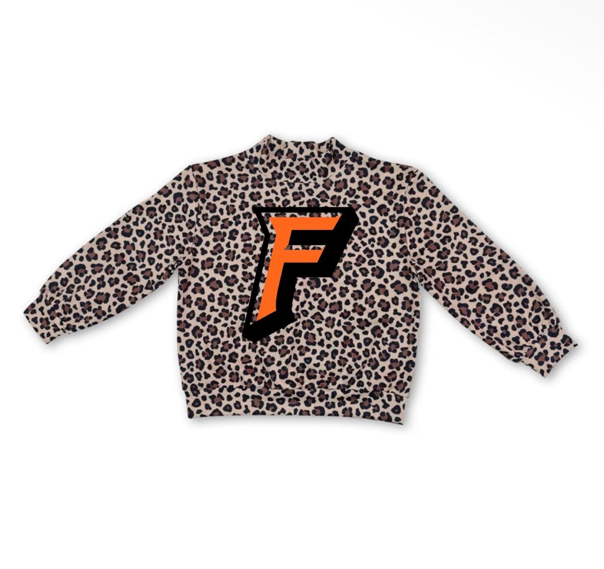 Custom Leopard Mock Neck Kids