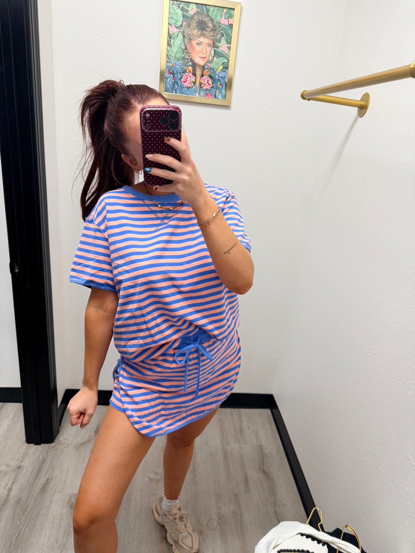 Striped Skort Set