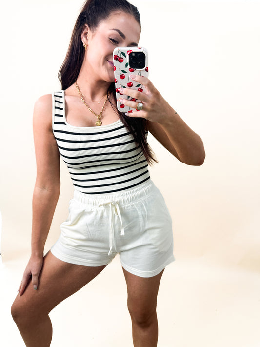 Knit Nylon Spandex Seamless Ribbed Bodysuit