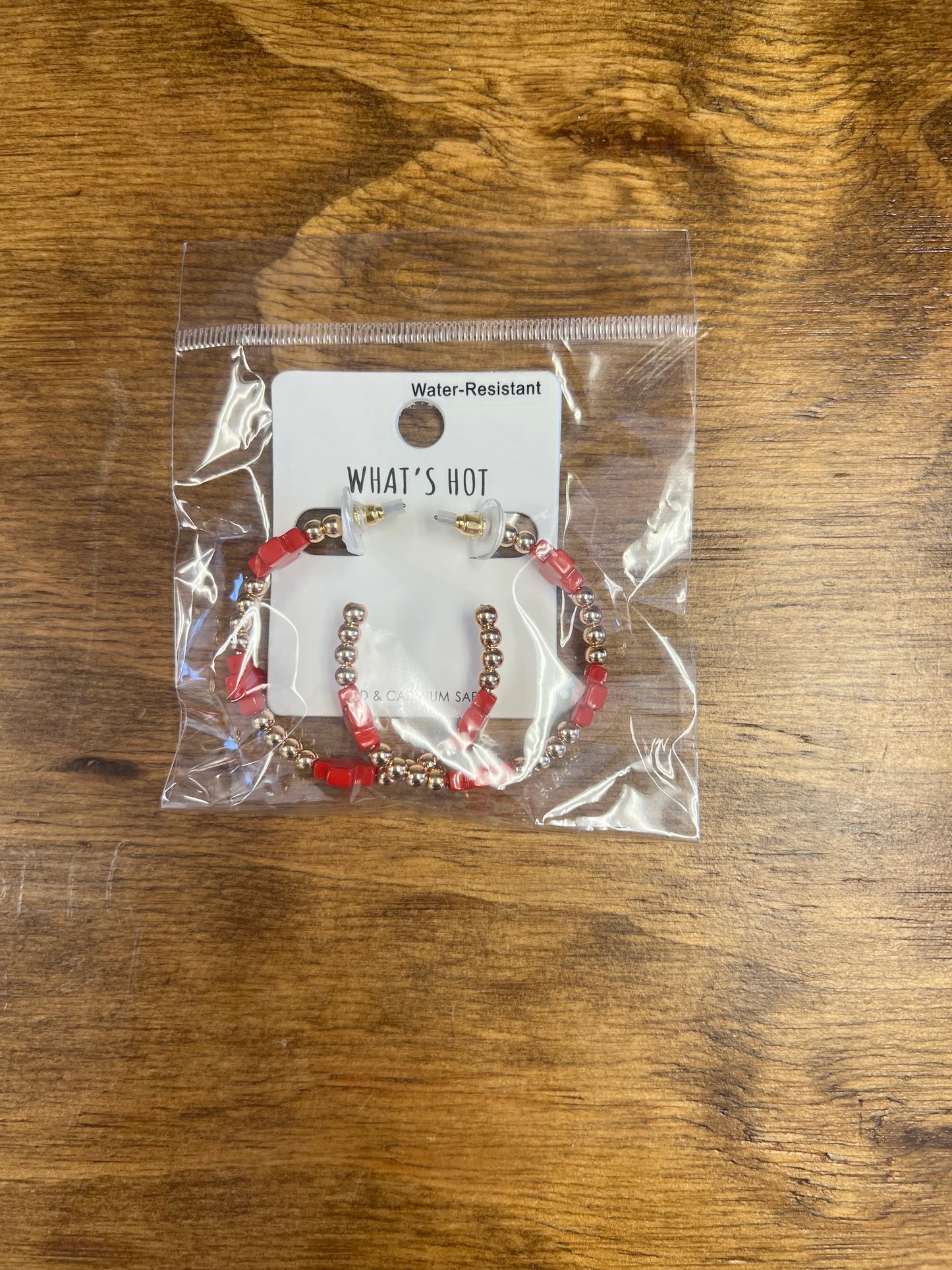 Peach Cross Hoops