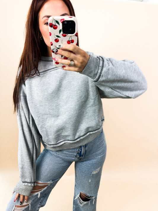 Contrast Stitch Pullover