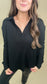 Chelsey Waffle Collared Top