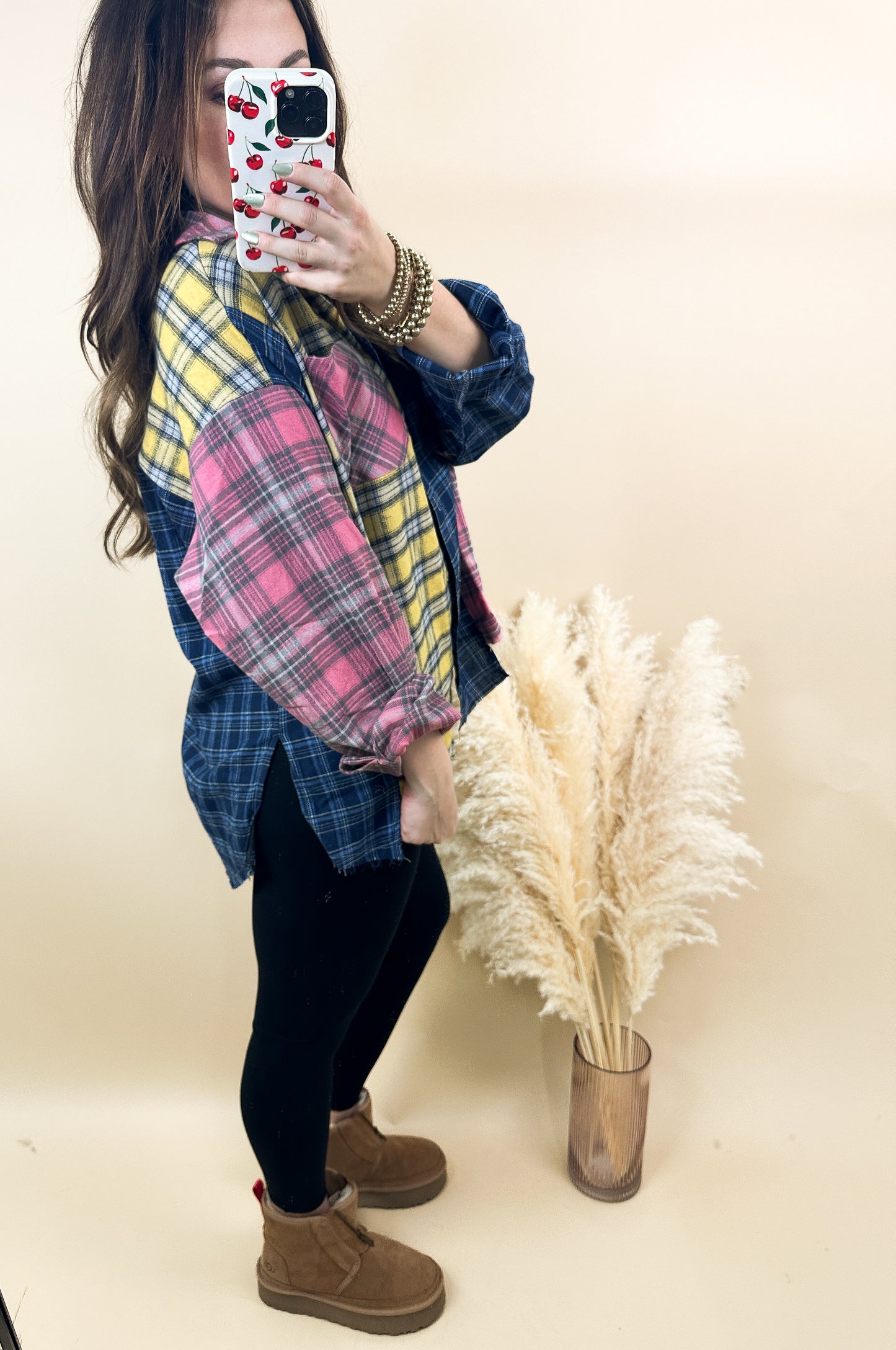 Neela Multi Color Plaid Flannel Shirt