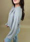 Brushed Ribbed Oversized Henley Top