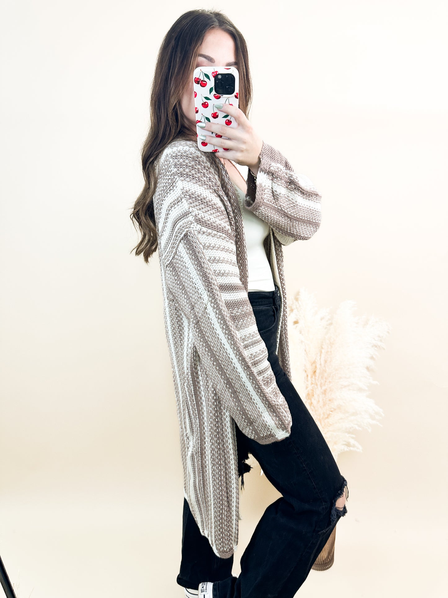 Long Sleeve Open Maxi Sweater Cardigan