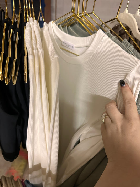 Ribbed Crew Neck Bodysuit