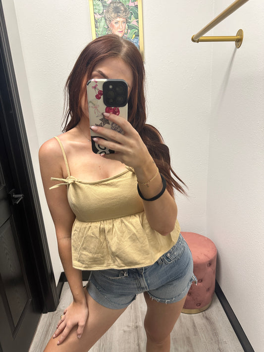 Denim Flutter Tank