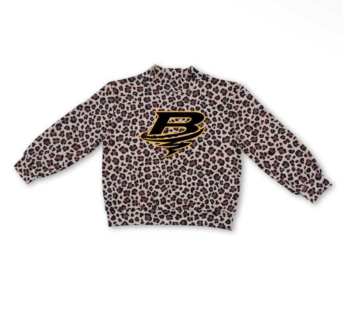 Custom Leopard Mock Neck Kids