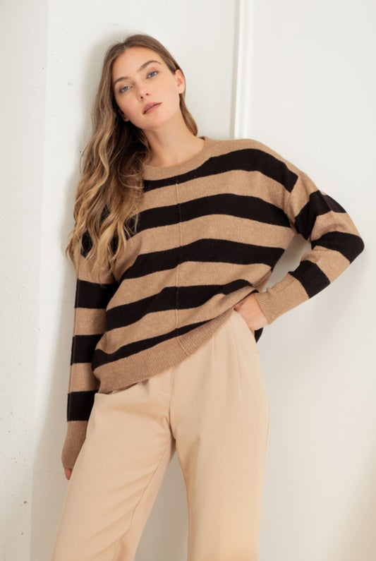 Stripe Crew Sweater