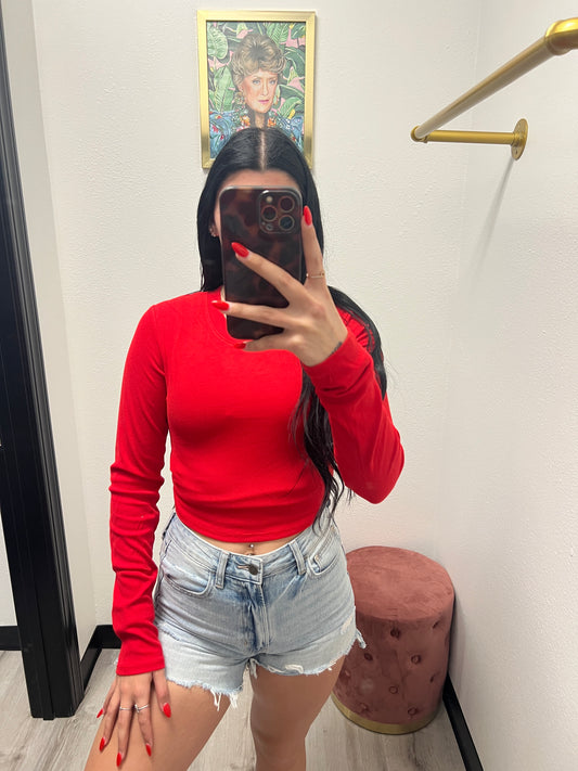 Ribbed basic long sleeve