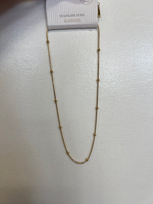 Gold Beaded Ball Necklace