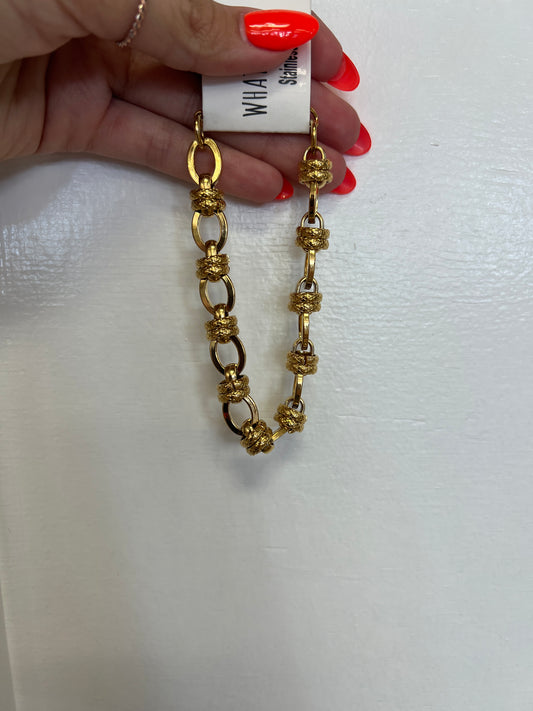 Open Gold Chain Layered Bracelet