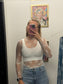 FLORAL EMBROIDERY LACE MESH LAYERING TOP